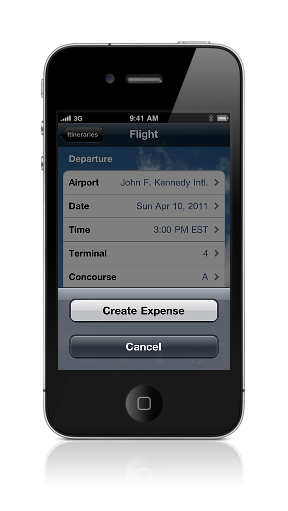 Click for larger image Create
Expense screenshot