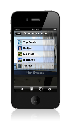 Click for larger image Navigation by trip screenshot